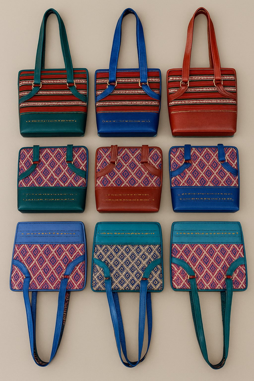 ethnic elegance genuine leather tote bag