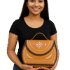 handcrafted decorative leather bag